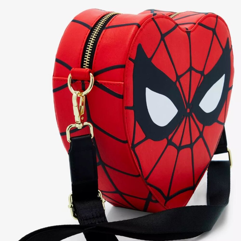 Loungefly Marvel Spider-Man Red Heart Handbag - Picture 2 of 4